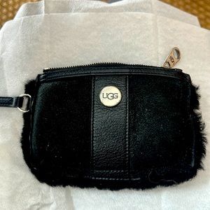 Ugg black lined change purse